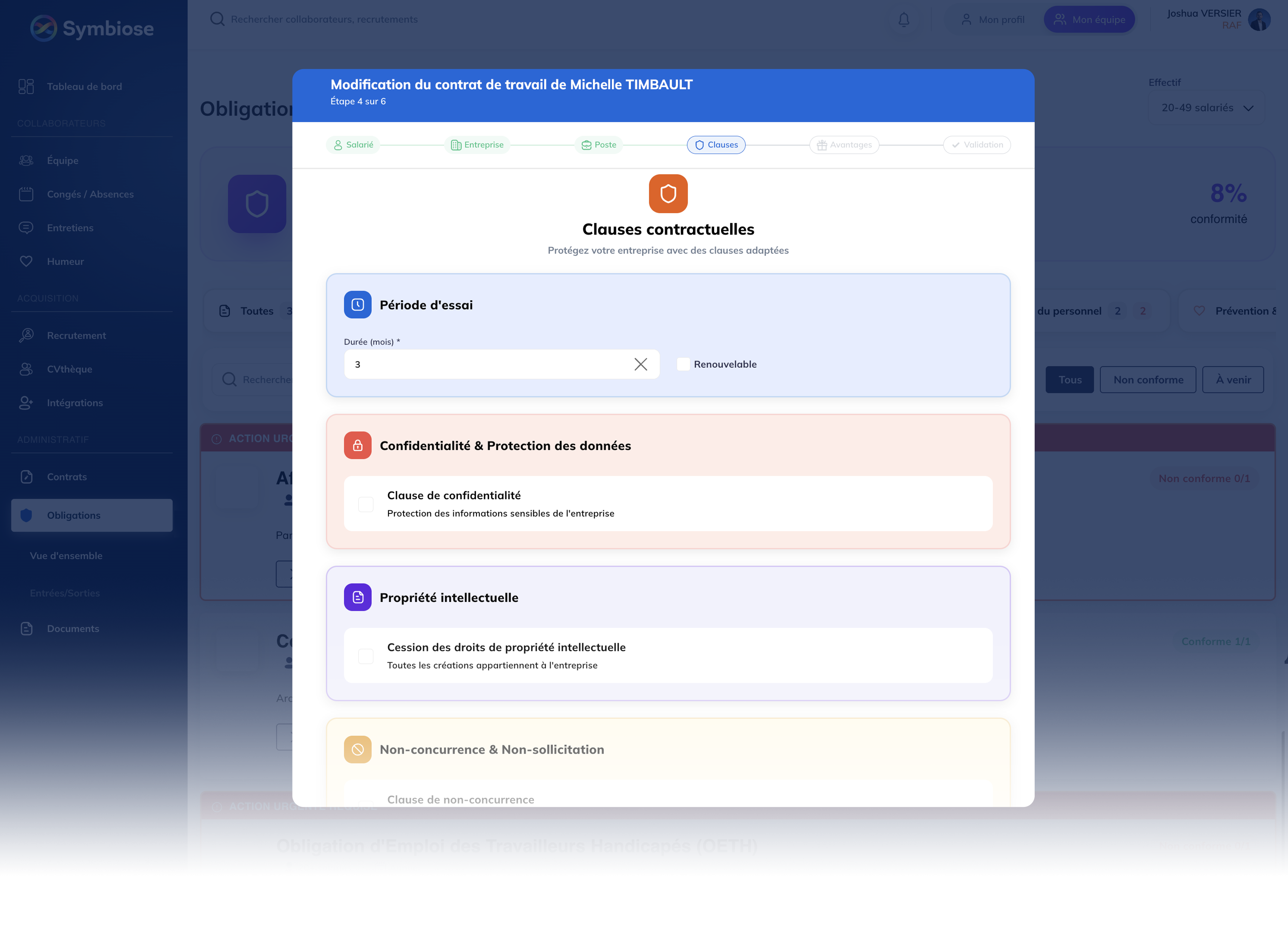 Gestion des contrats Symbiose